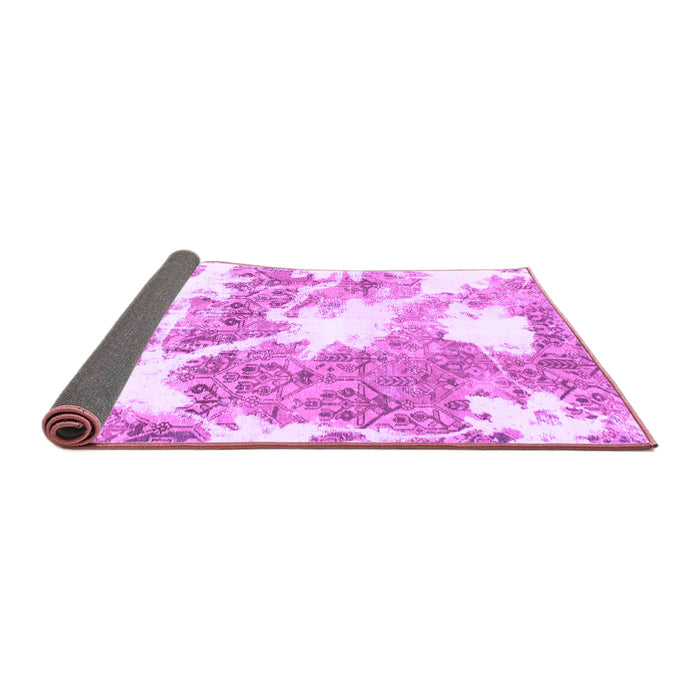 Sideview of Abstract Purple Modern Rug, abs1102pur