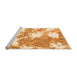 Sideview of Machine Washable Abstract Orange Modern Area Rugs, wshabs1102org