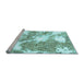 Sideview of Machine Washable Abstract Light Blue Modern Rug, wshabs1102lblu