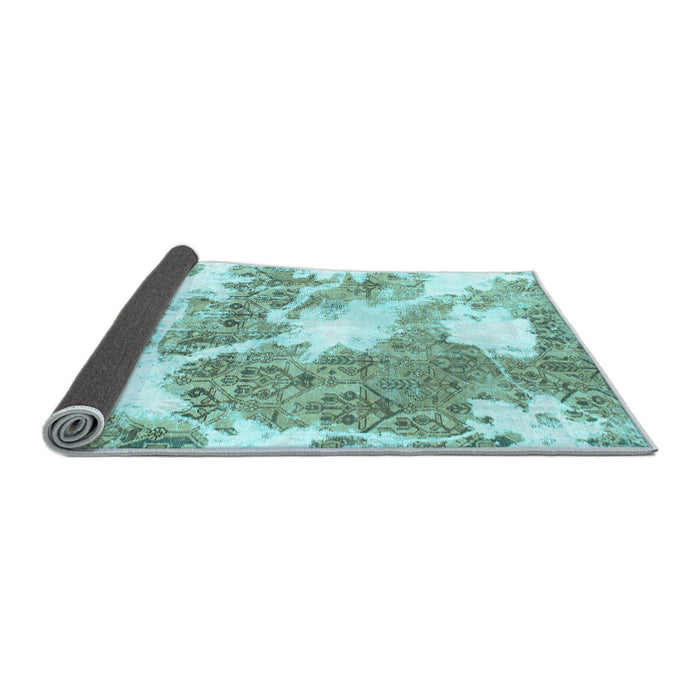 Sideview of Abstract Light Blue Modern Rug, abs1102lblu