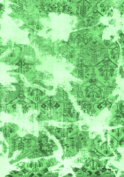 Abstract Emerald Green Modern Rug, abs1102emgrn