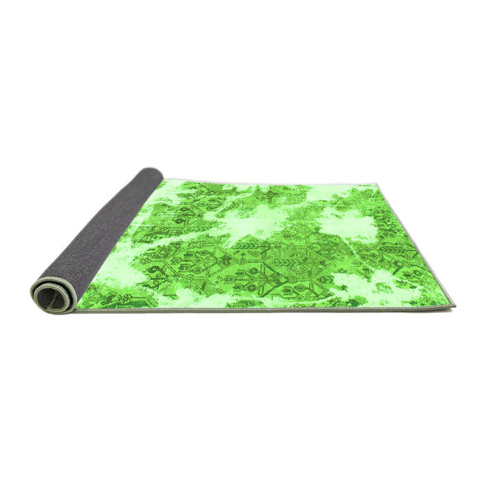 Sideview of Abstract Green Modern Rug, abs1102grn