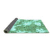 Sideview of Abstract Turquoise Modern Rug, abs1102turq