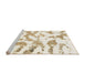Sideview of Machine Washable Abstract Blanched Almond Beige Rug, wshabs1103