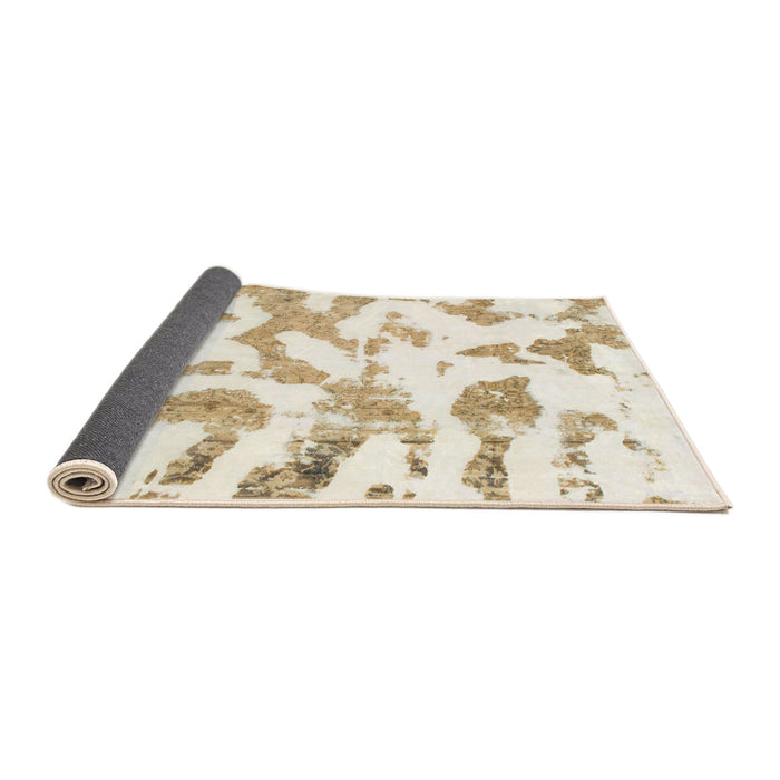 Sideview of Abstract Blanched Almond Beige Modern Rug, abs1103