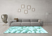 Machine Washable Abstract Light Blue Modern Rug in a Living Room, wshabs1103lblu