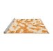 Sideview of Machine Washable Abstract Orange Modern Area Rugs, wshabs1103org