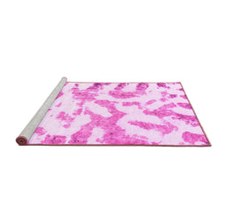 Sideview of Machine Washable Abstract Pink Modern Rug, wshabs1103pnk