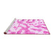 Sideview of Machine Washable Abstract Pink Modern Rug, wshabs1103pnk