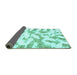 Sideview of Abstract Turquoise Modern Rug, abs1103turq