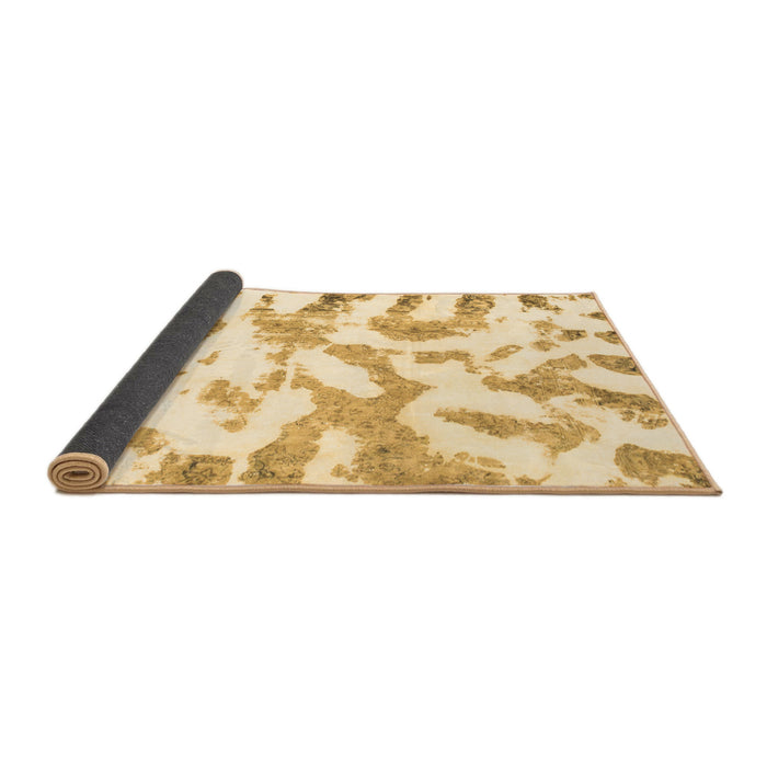 Sideview of Abstract Brown Modern Rug, abs1103brn