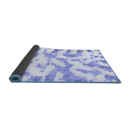 Sideview of Abstract Blue Modern Rug, abs1103blu