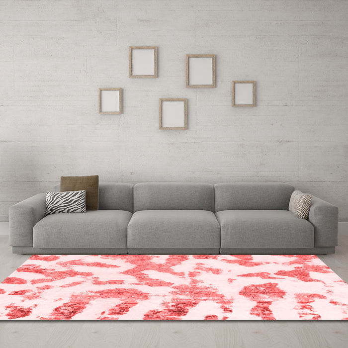 Modern Red Washable Rugs