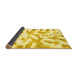 Sideview of Abstract Yellow Modern Rug, abs1103yw