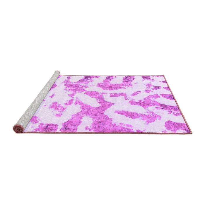 Sideview of Machine Washable Abstract Purple Modern Area Rugs, wshabs1103pur
