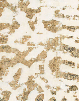 Machine Washable Abstract Blanched Almond Beige Rug, wshabs1103