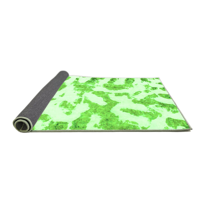 Sideview of Abstract Green Modern Rug, abs1103grn