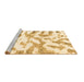 Sideview of Machine Washable Abstract Brown Modern Rug, wshabs1103brn