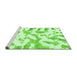 Sideview of Machine Washable Abstract Green Modern Area Rugs, wshabs1103grn