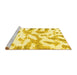 Sideview of Machine Washable Abstract Yellow Modern Rug, wshabs1103yw