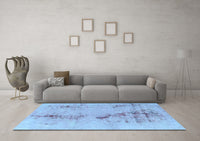 Machine Washable Abstract Light Blue Modern Rug, wshabs1104lblu