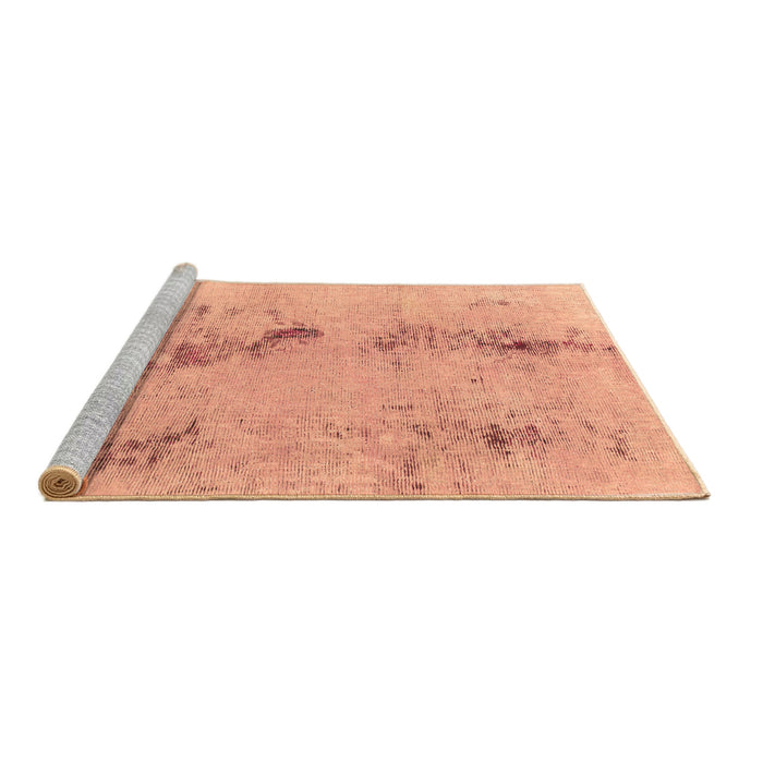 Sideview of Machine Washable Abstract Brown Modern Rug, wshabs1104brn