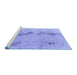 Sideview of Machine Washable Abstract Blue Modern Rug, wshabs1104blu