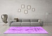 Machine Washable Abstract Purple Modern Area Rugs in a Living Room, wshabs1104pur