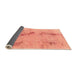 Sideview of Abstract Orange Modern Rug, abs1104org