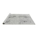 Sideview of Machine Washable Abstract Gray Modern Rug, wshabs1104gry