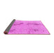 Sideview of Abstract Pink Modern Rug, abs1104pnk