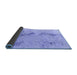 Sideview of Abstract Blue Modern Rug, abs1104blu