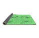 Sideview of Abstract Emerald Green Modern Rug, abs1104emgrn