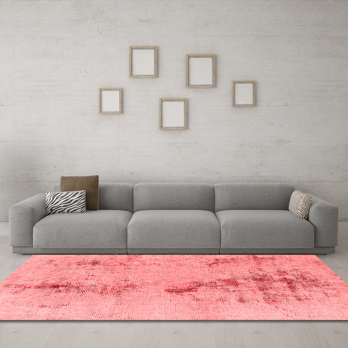 Modern Red Washable Rugs