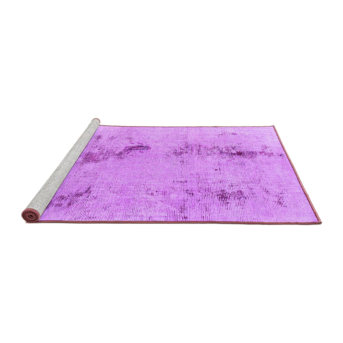 Sideview of Machine Washable Abstract Purple Modern Area Rugs, wshabs1104pur