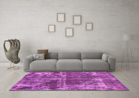 Machine Washable Abstract Pink Modern Rug, wshabs1105pnk