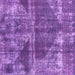 Square Machine Washable Abstract Purple Modern Area Rugs, wshabs1105pur