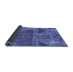 Sideview of Abstract Blue Modern Rug, abs1105blu
