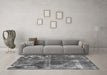 Machine Washable Abstract Gray Modern Rug in a Living Room,, wshabs1105gry