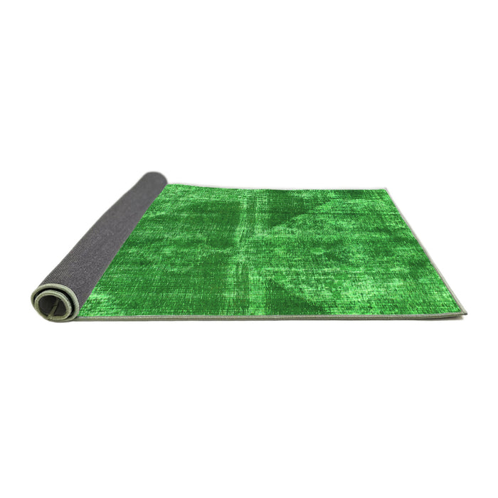 Sideview of Abstract Green Modern Rug, abs1105grn