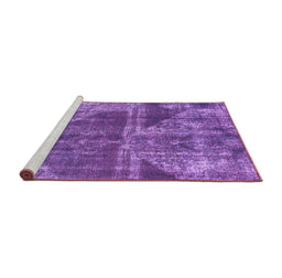 Sideview of Machine Washable Abstract Purple Modern Area Rugs, wshabs1105pur