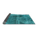 Sideview of Abstract Light Blue Modern Rug, abs1105lblu