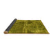 Sideview of Abstract Yellow Modern Rug, abs1105yw