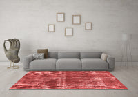 Machine Washable Abstract Red Modern Rug, wshabs1105red