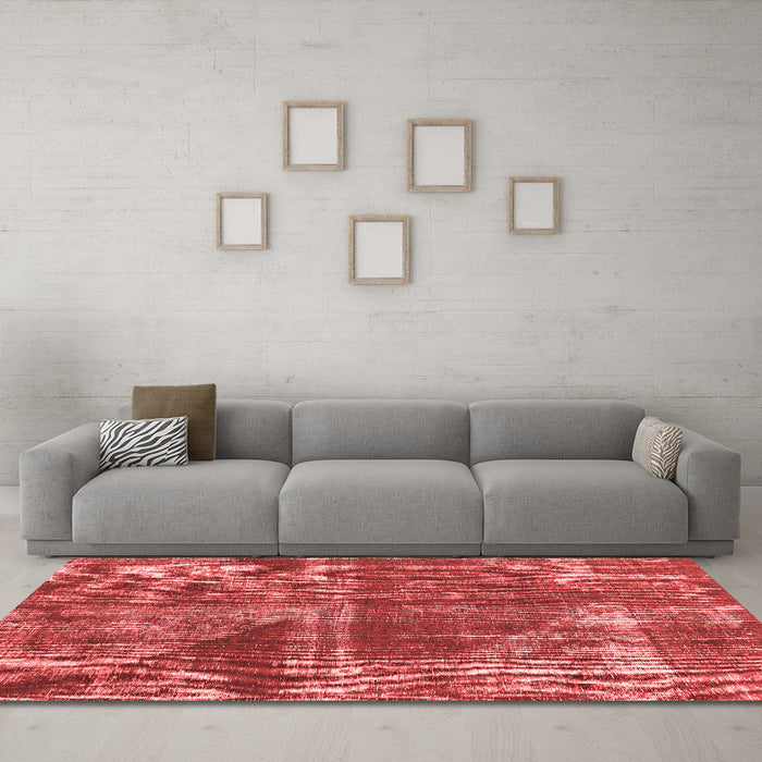 Modern Red Washable Rugs