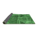 Sideview of Abstract Emerald Green Modern Rug, abs1105emgrn