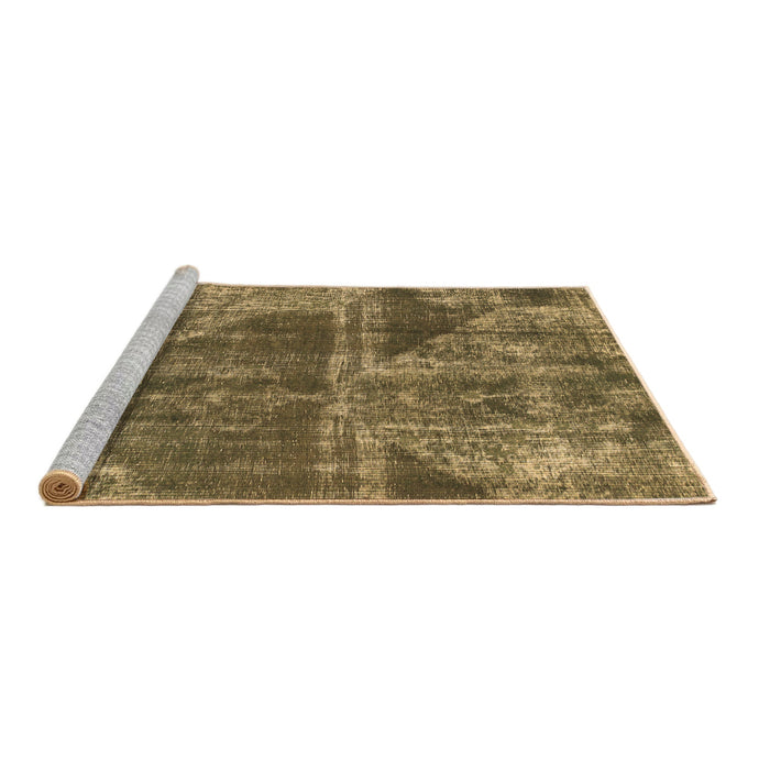 Sideview of Machine Washable Abstract Brown Modern Rug, wshabs1105brn
