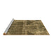 Sideview of Machine Washable Abstract Brown Modern Rug, wshabs1105brn