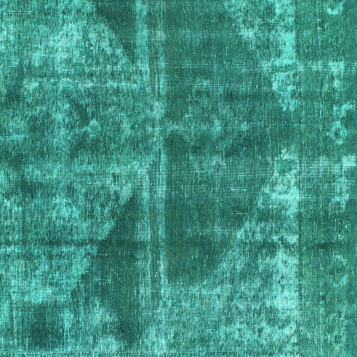 Square Abstract Turquoise Modern Rug, abs1105turq