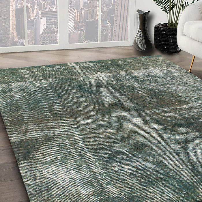 Machine Washable Abstract Light Black Rug in a Family Room, wshabs1105